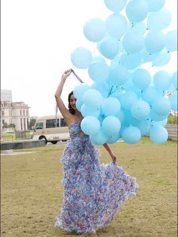 Spring Fling Floral Ruffle Tiered Maxi Dress