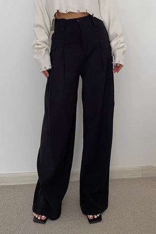 Wide Leg Slant Pocket Pants