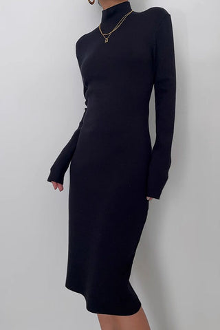 Sexy Mock Neck Bodycon Dress