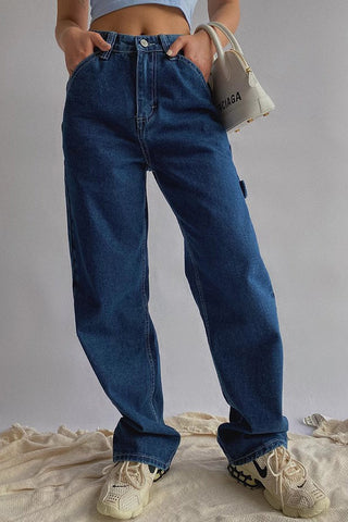 Nature Slant Pocket Straight Leg Jeans