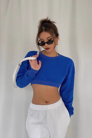 Long Sleeve Ribbed Outwear Crop Sweaters