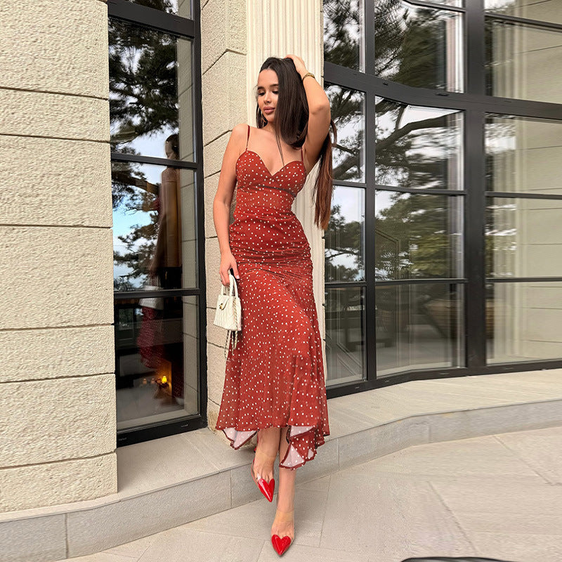 Slim waist tie dress