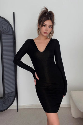 Sexy Wrap V-Neck Bodycon Dress