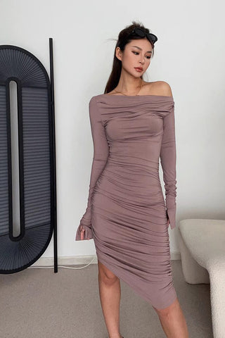 Sexy Pleated Party Club Bodycon Dress