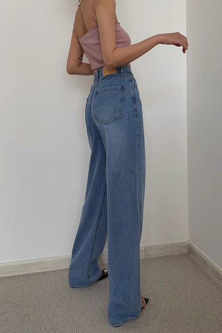 Nature High Waist Straight Leg Jeans