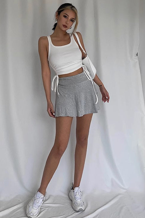 Solid High Waist Sport Shorts