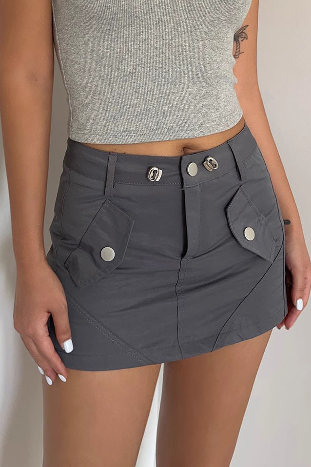 High Waist Buckle Detail Shorts