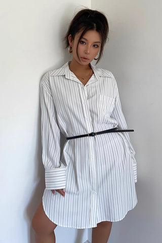 Striped Elegant Long Sleeve Dress