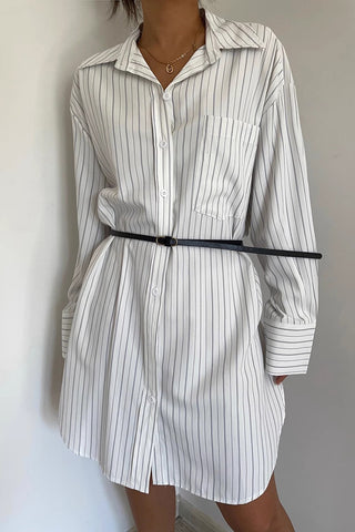 Striped Elegant Long Sleeve Dress