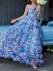 Spring Fling Floral Ruffle Tiered Maxi Dress