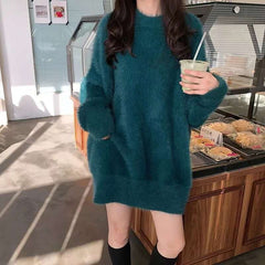 So In Love Knit Sweater Dress - Hunter Green