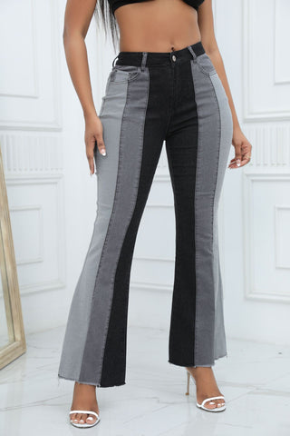 Attention aux jeans colorblock - Noir