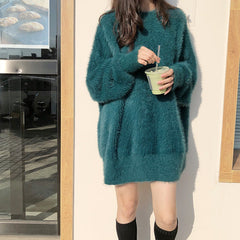 So In Love Knit Sweater Dress - Hunter Green