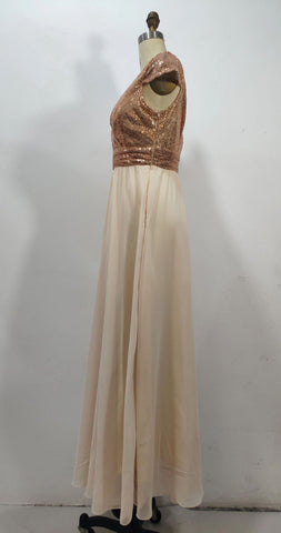 V Neck Long Formal Dress with Sequins