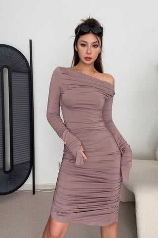 Sexy Pleated Party Club Bodycon Dress