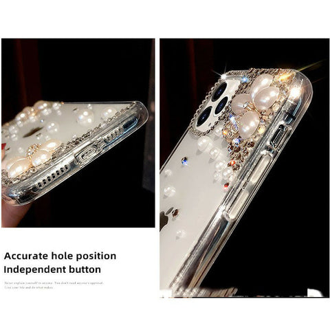 For Iphone Crystal Rhinestone Case Luxury Bling Glitter Cover Shiny Diamond Girls Kids Floristic Phone Case For Iphone 11 12 13 14 15