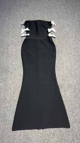Off-Shoulder Bow Tie Dress