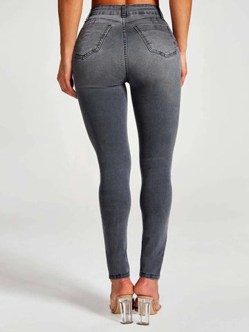 Thank Me Later Skinny Jeans - Grey