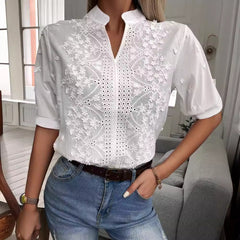 Sweet Mary Crochet Lace Top - Ivory