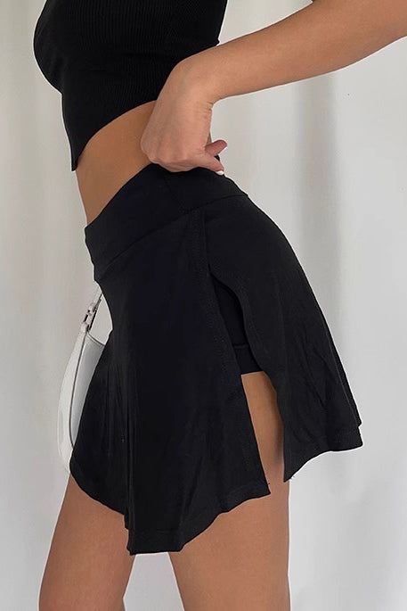 Solid High Waist Sport Shorts