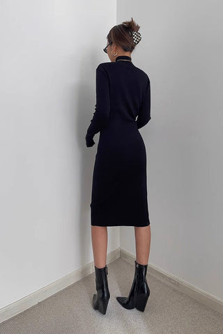 Sexy Mock Neck Bodycon Dress