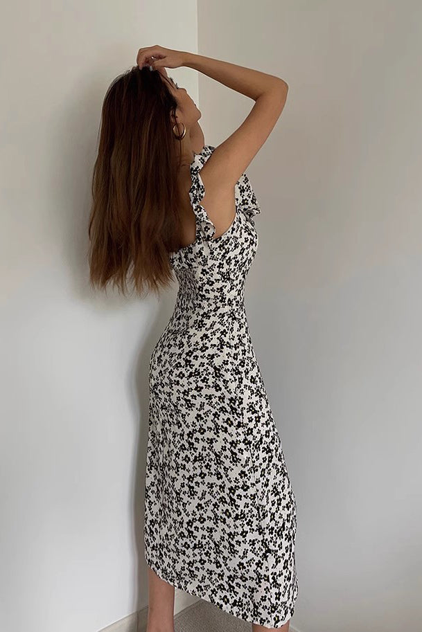 Floral Print Split Hem Dress