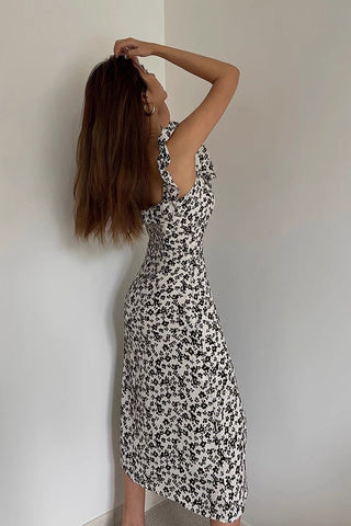 Floral Print Split Hem Dress