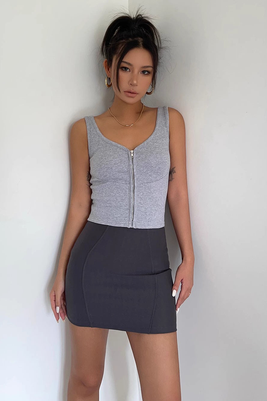 Sexy Fitted A-Line Solid Skirt