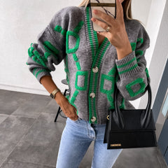 Tennessee Plaid Button Front Crop Cardigan - Green