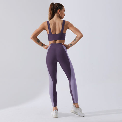 Soutien-gorge de sport Yin + Yang - Mauve/Crème