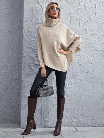 Suzy Turtleneck Tunic Sweater - Olive