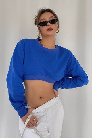 Long Sleeve Ribbed Outwear Crop Sweaters