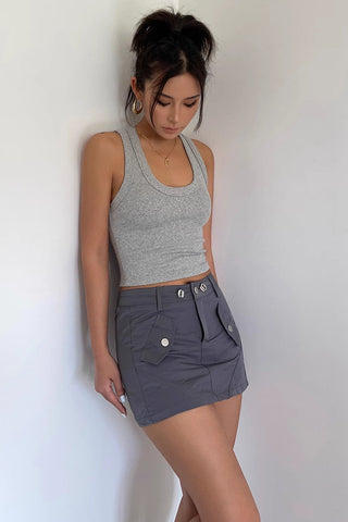 High Waist Buckle Detail Shorts