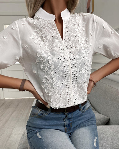 Sweet Mary Crochet Lace Top - Ivory