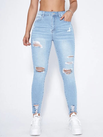 Something About You Ankle Jeans - Light Blue Wash