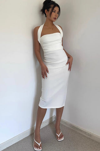 Solid Elegant Cut Out Dress