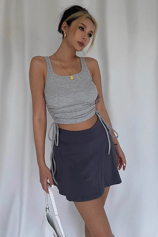 Solid High Waist Sport Shorts