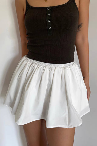 A-Line Low Rise Solid Pleated Skirt