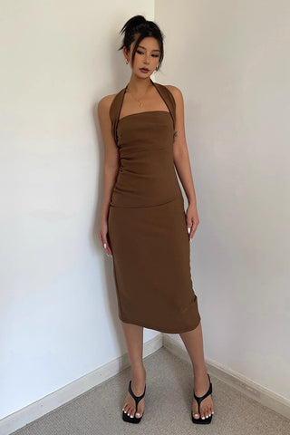 Solid Elegant Cut Out Dress