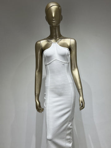 Diamond Chain Halter Neck Party Dress