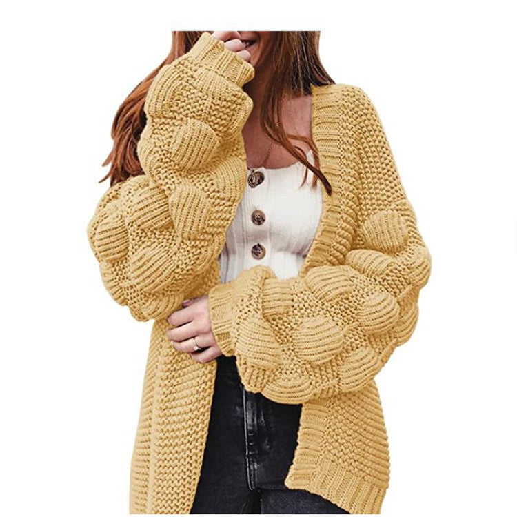 Tender Loving Care Knit Cardigan - Mustard