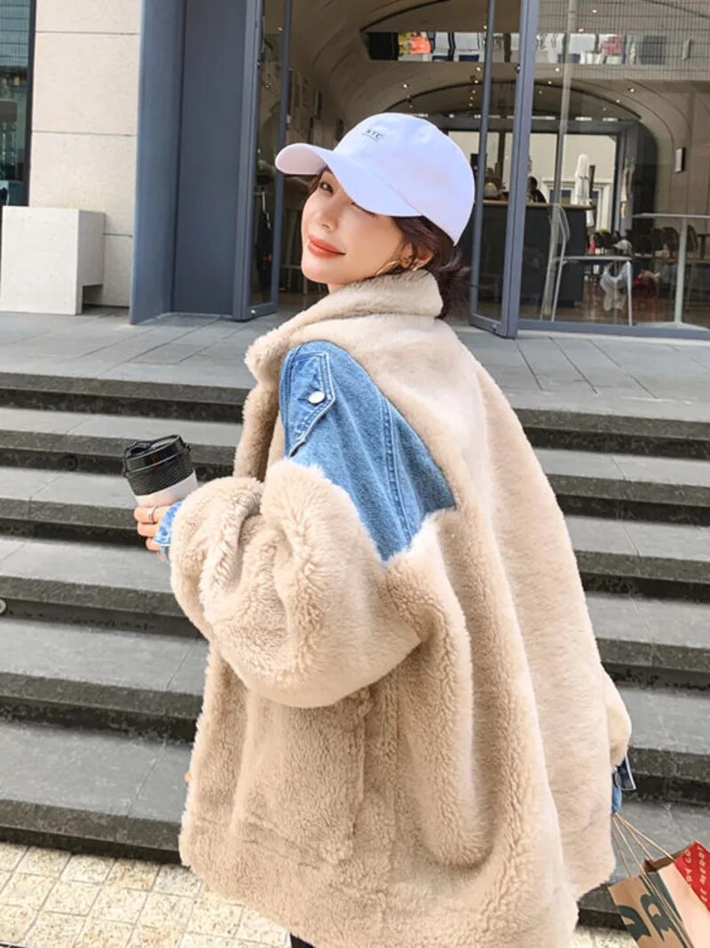 Super Soft Thick Wool Denim Coat Jacket