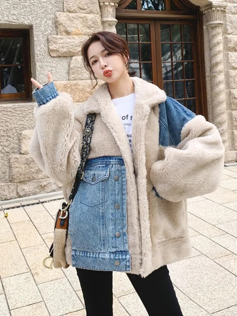 Super Soft Thick Wool Denim Coat Jacket