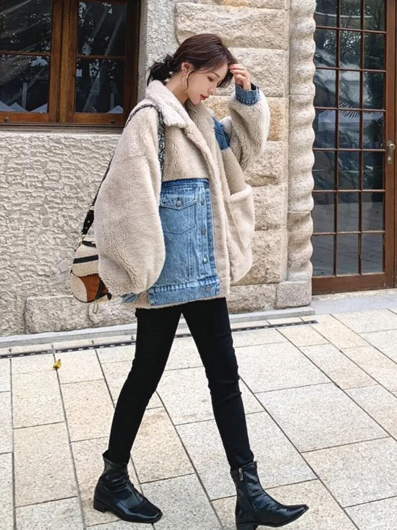 Super Soft Thick Wool Denim Coat Jacket