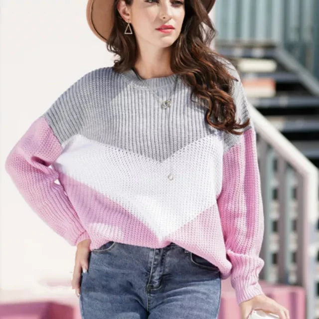 Pullover mit Kontrastfarben-Harmonie