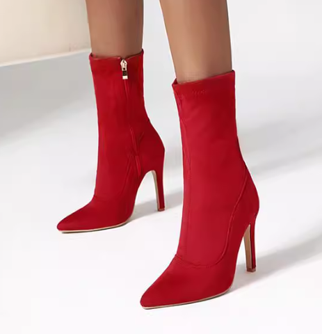 Hot Like Fire Pointed Toe Stiletto Booties