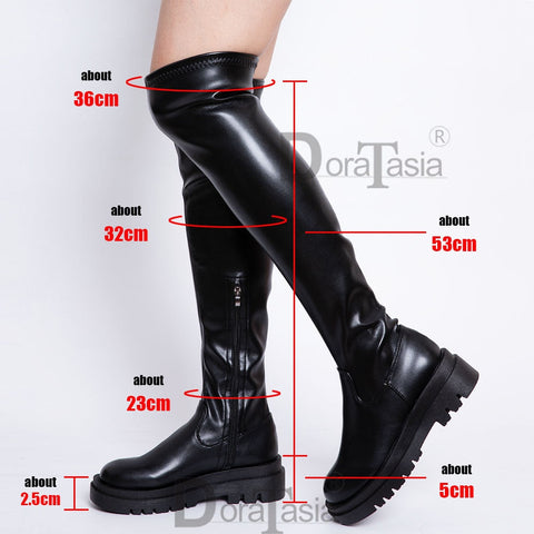 Knee Length Straight Strong Style Snow Boots