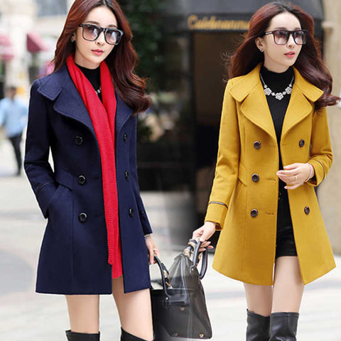 S-5XL Plus Size Long Wool Elegant Winter Coat