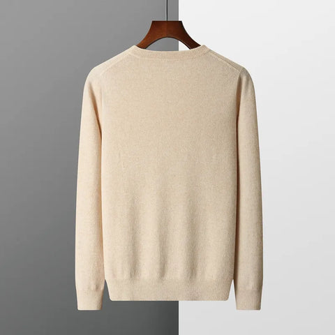 Soft Mens Round Neck Thickened Wool Sweaters