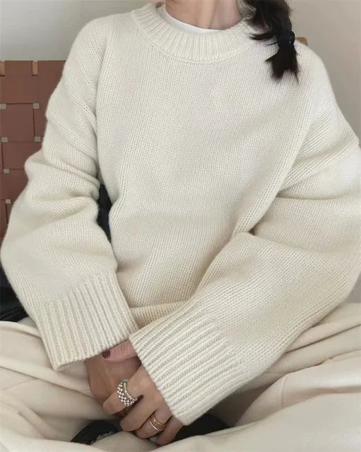 Round Neck Loose Thick Sweater